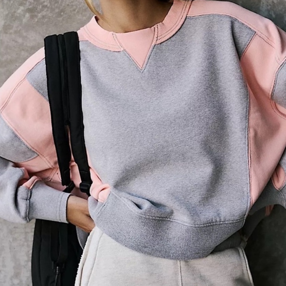 FP Movement by Free People Orange and Gray Sweatshirt